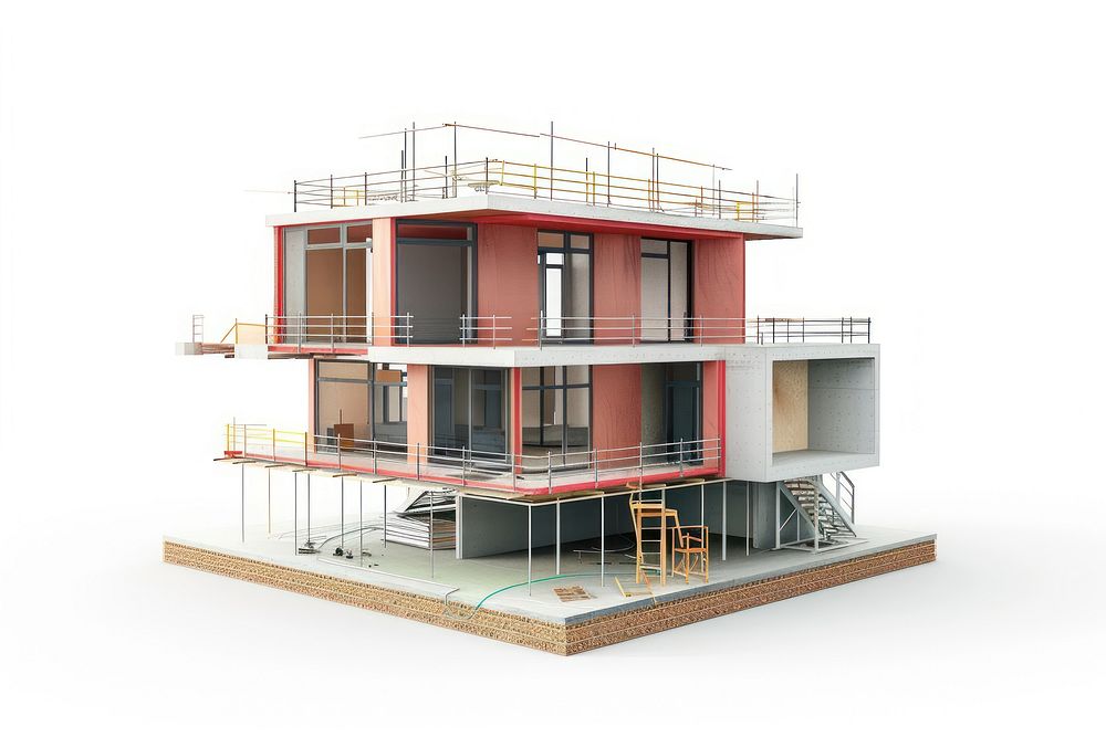3d construction site building house architecture diagram housing.