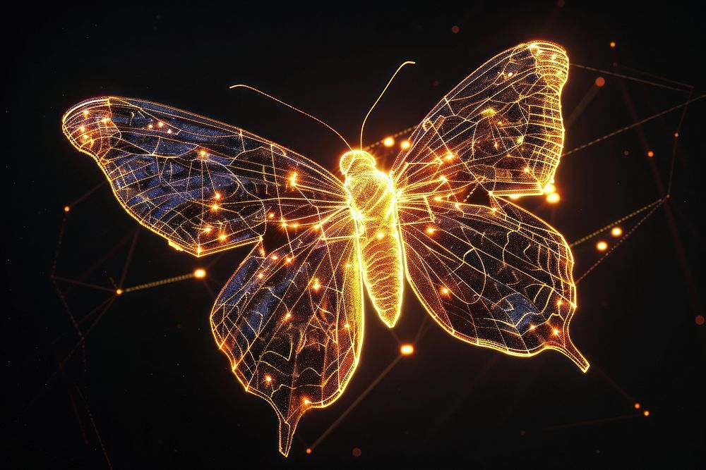 Butterfly fireworks outdoors glowing. | Premium Photo Illustration ...