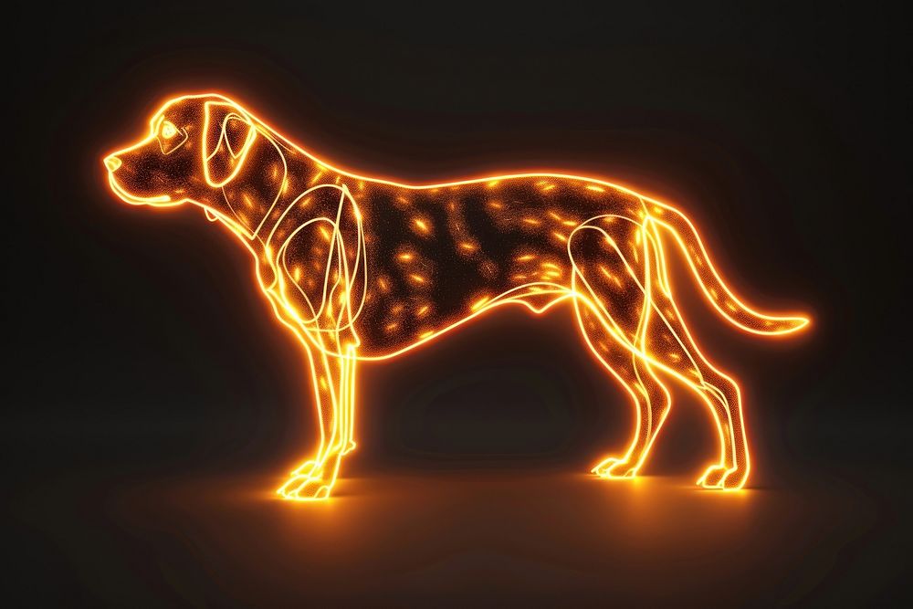 Dog glowing animal mammal.