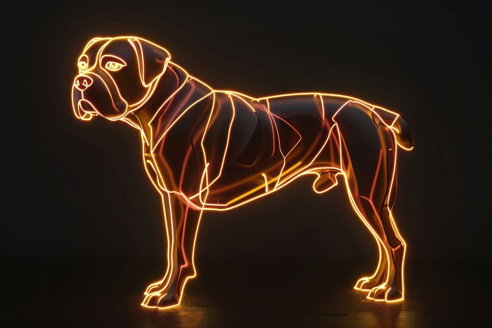 Dog glowing animal mammal.