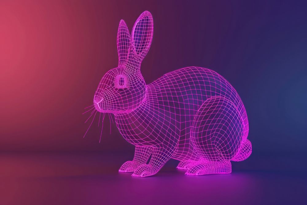 Rabbit animal mammal illuminated.