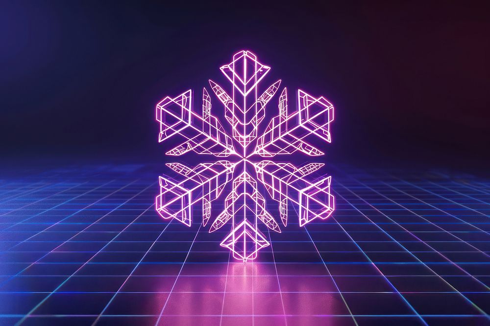 Snow flake snowflake illuminated futuristic.