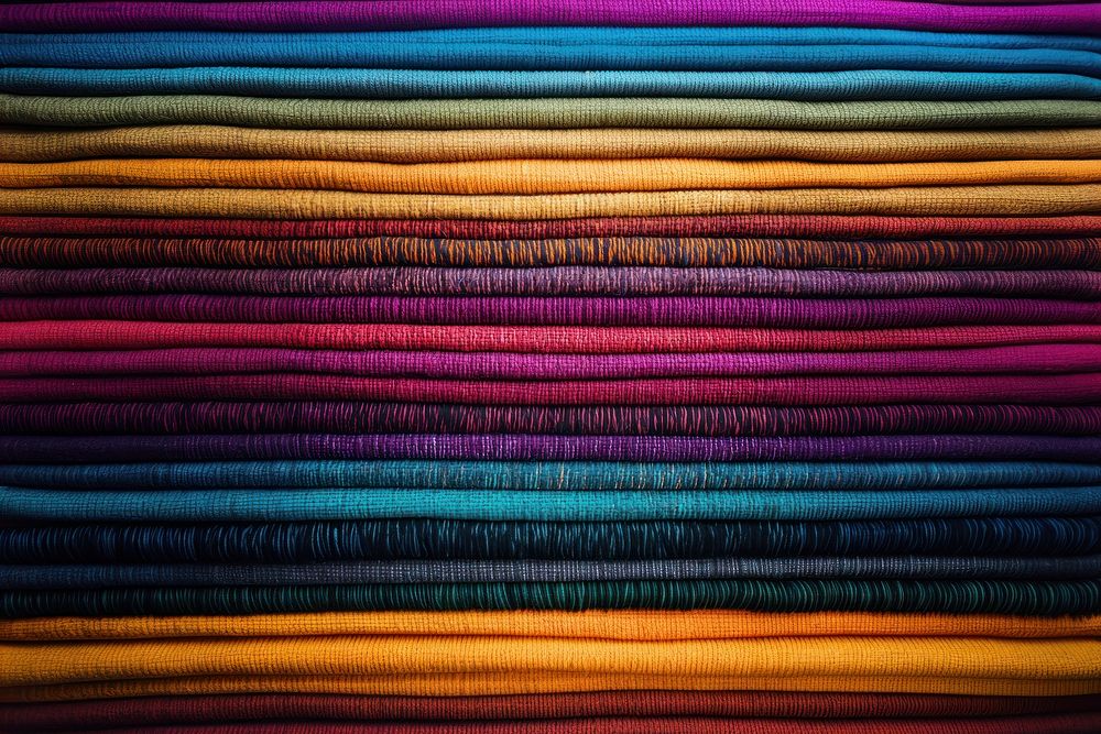 Colorful textile blanket wool yarn.
