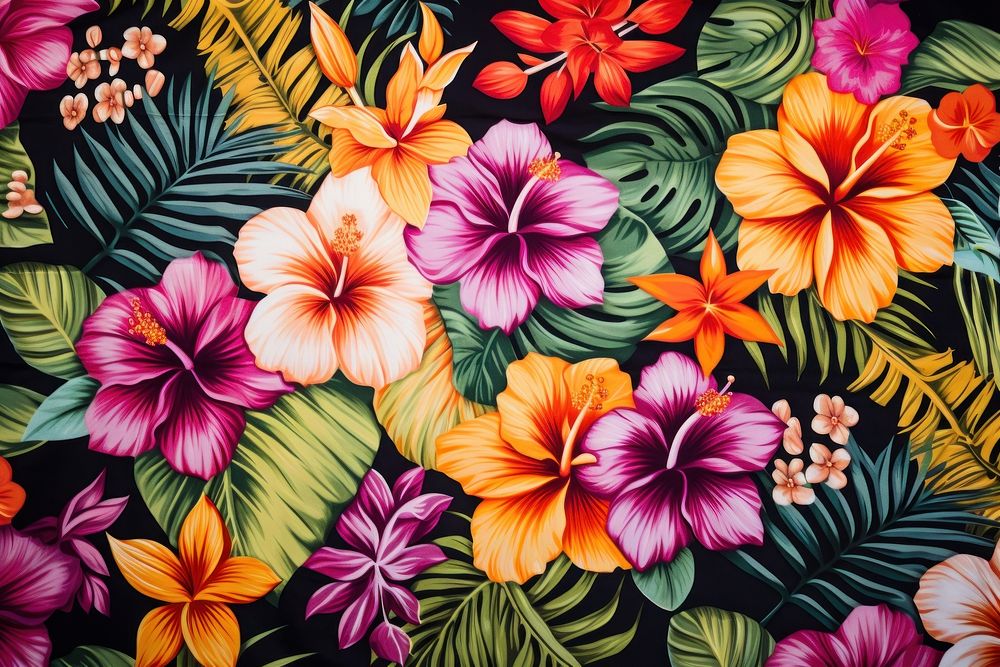 Hawaii colorful graphics painting pattern.