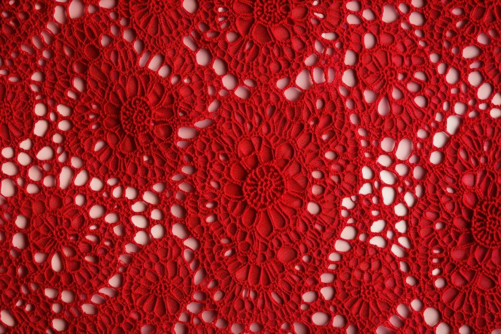 Red lace person human.
