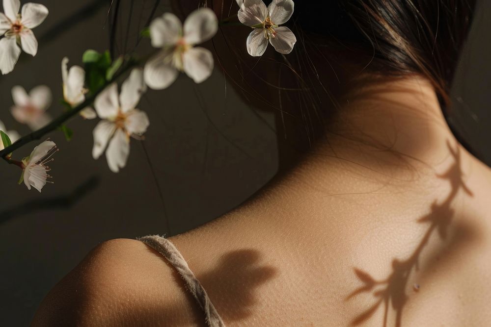 Asian woman model skin flower adult.