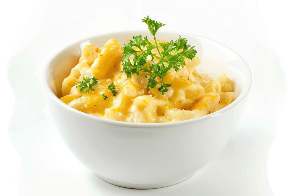 Mac and cheese bowl food food presentation.