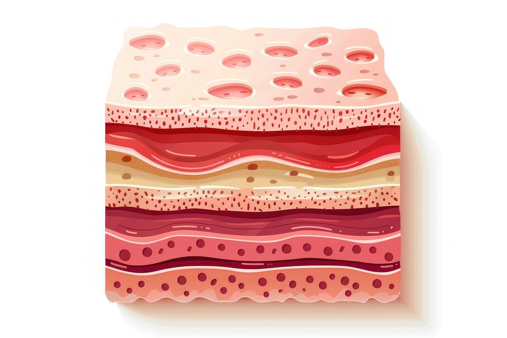 Skin layer dermis icon blanket cushion diaper.