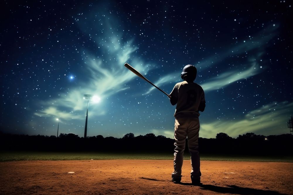 Baseball silhouette photography outdoors softball clothing.