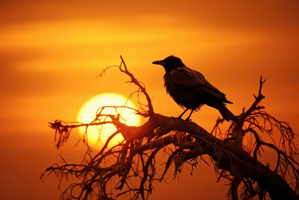 Bird silhouette photography backlighting outdoors animal.