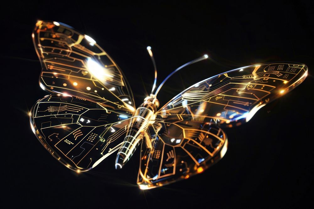 Butterfly animal insect light.