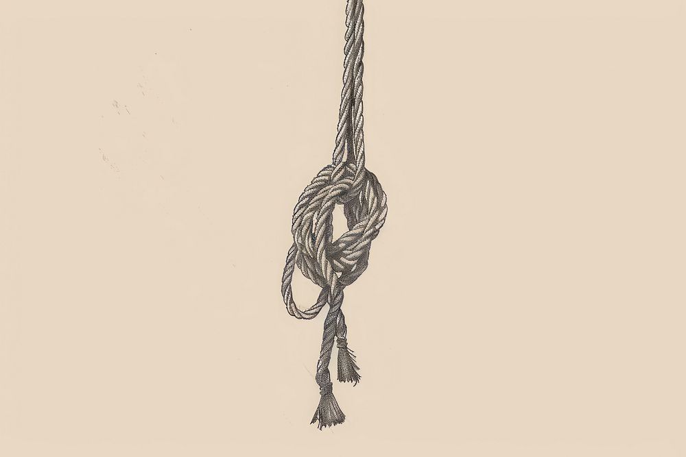 Hanging rope knot.