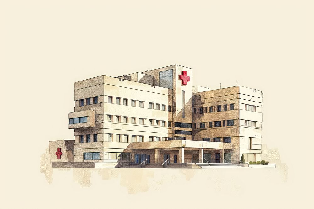 Hospital icon architecture building symbol.