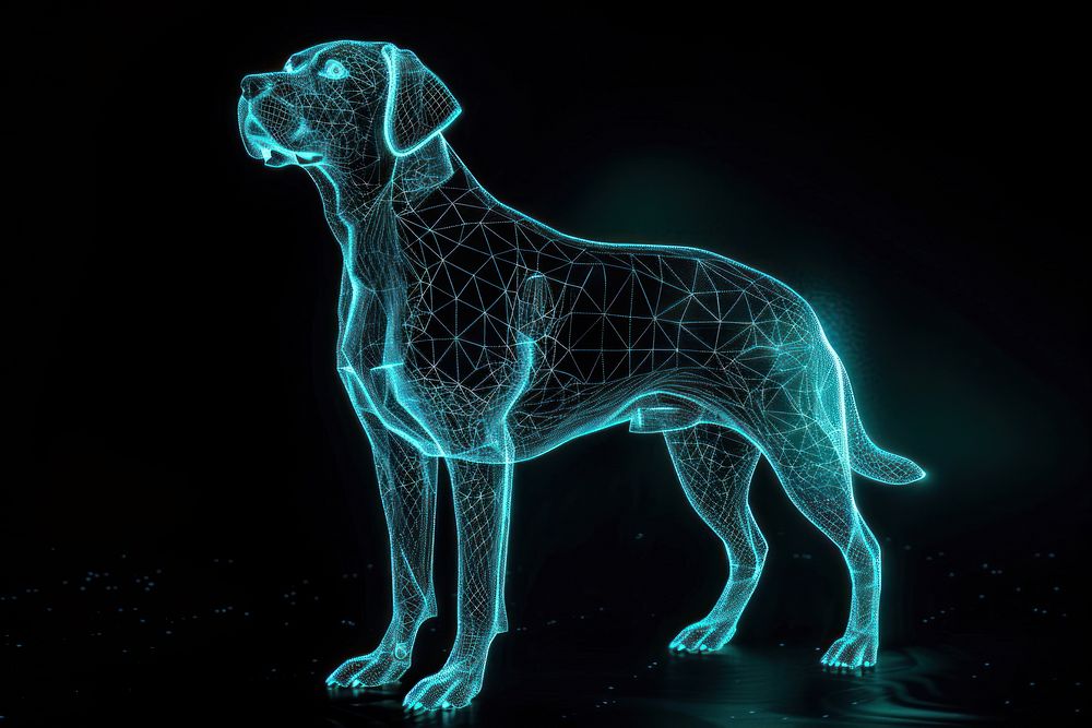 Dog futuristic animal mammal.