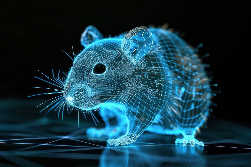 Hamster futuristic animal rodent.