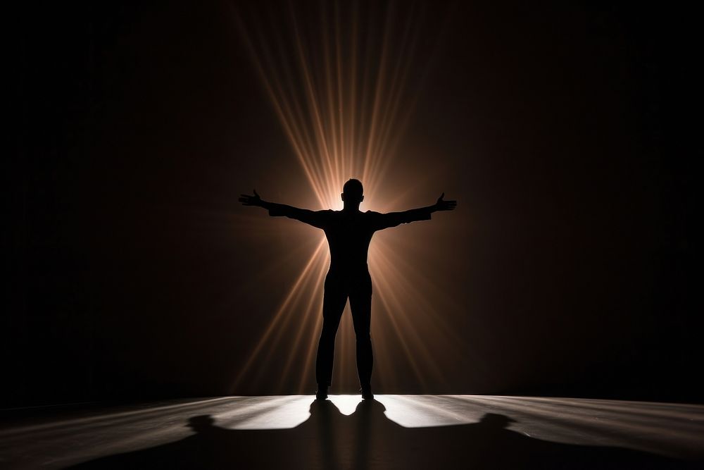 Dance silhouette photography man backlighting performer.