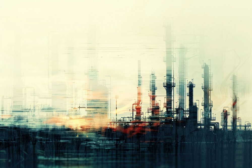 Abstract background architecture building refinery.