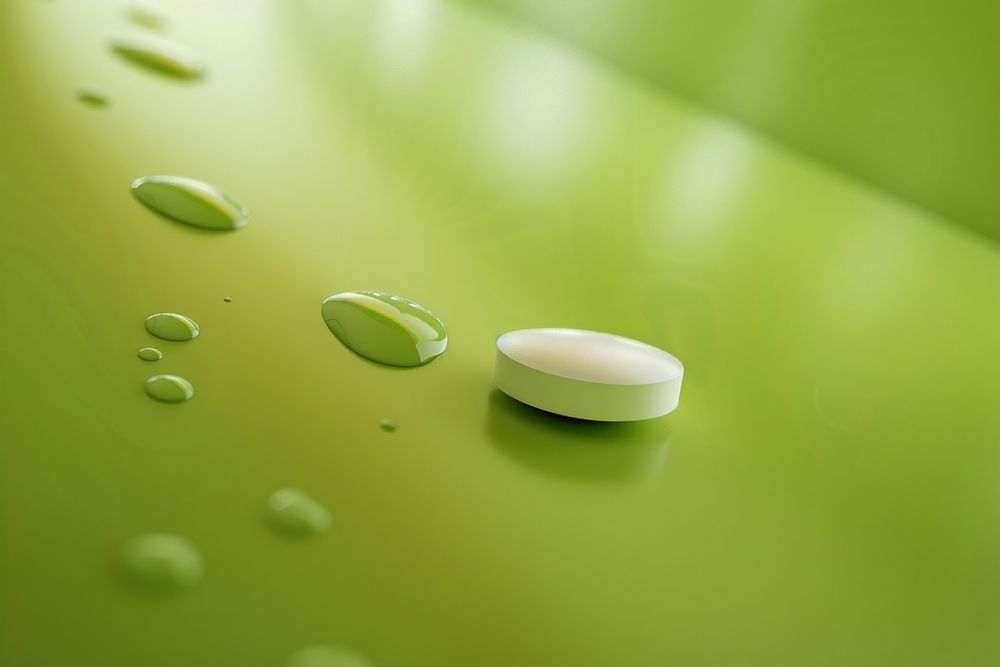 Abstract background green medication pill.