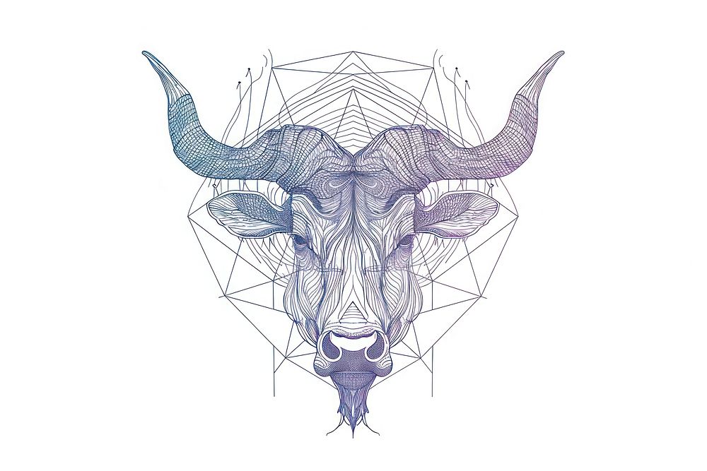 Taurus illustrated livestock wildlife.