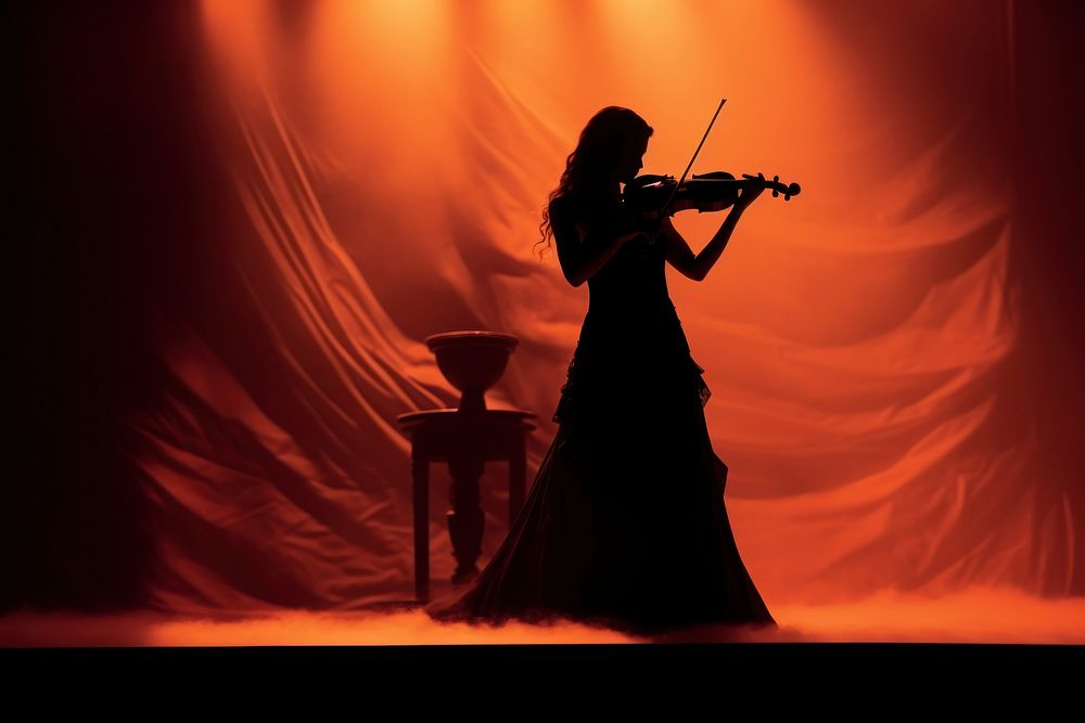 Violin silhouette photography person performer wedding.