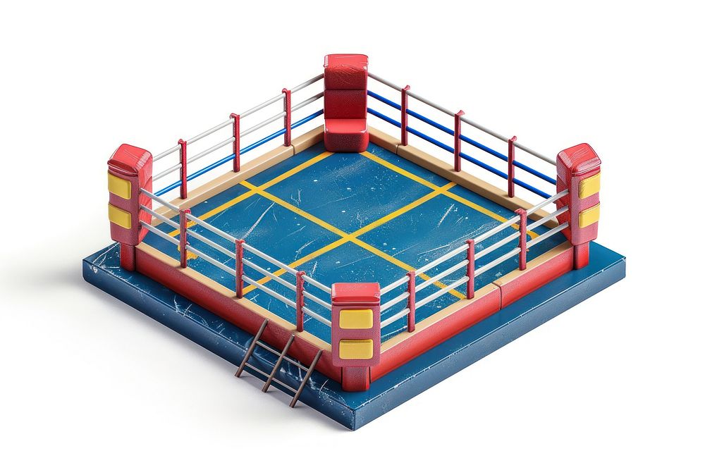 Boxing ring white background competition inflatable.