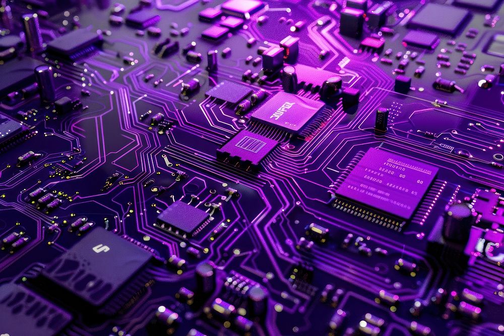 Cyber-security lock purple electronics hardware monitor.
