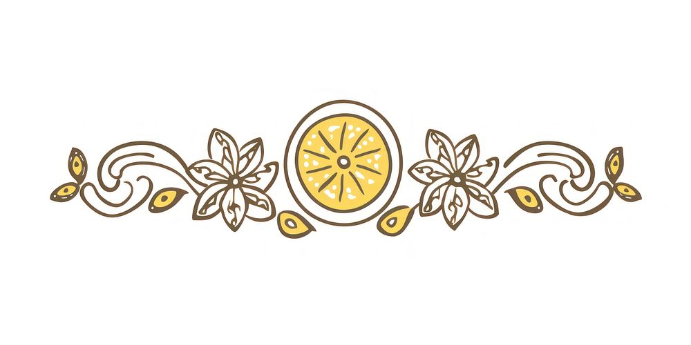 Lemon graphics pattern white background.
