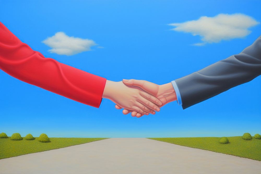Illustration of shaking hands handshake person human.