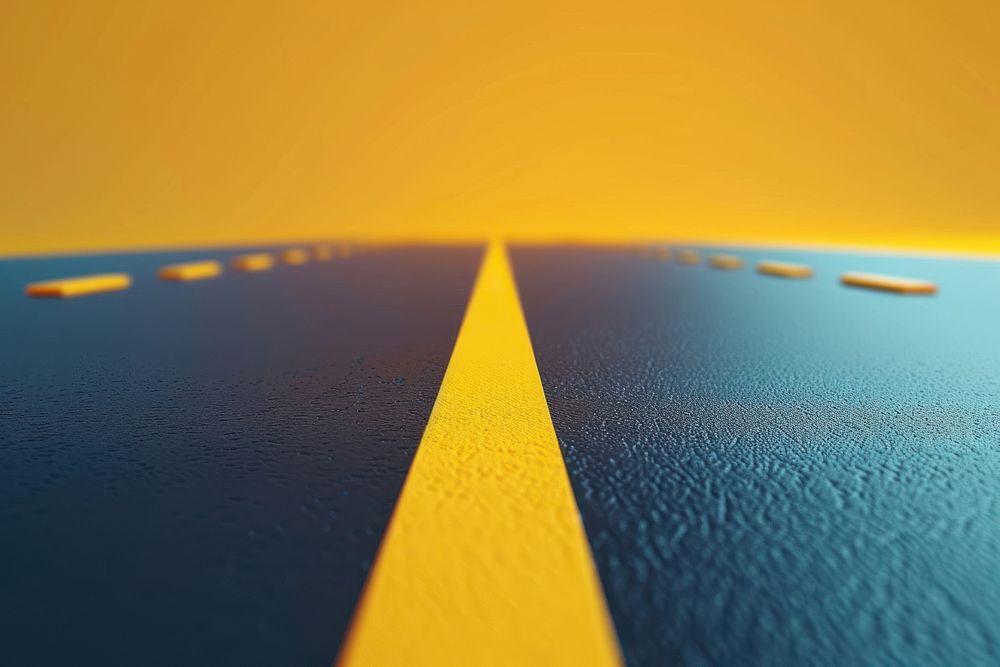 Empty road 3d render with lines backgrounds outdoors nature.
