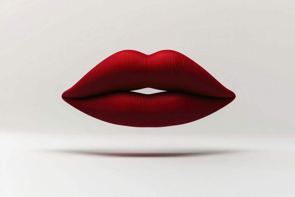 Red velvet color lips lipstick cosmetics person.