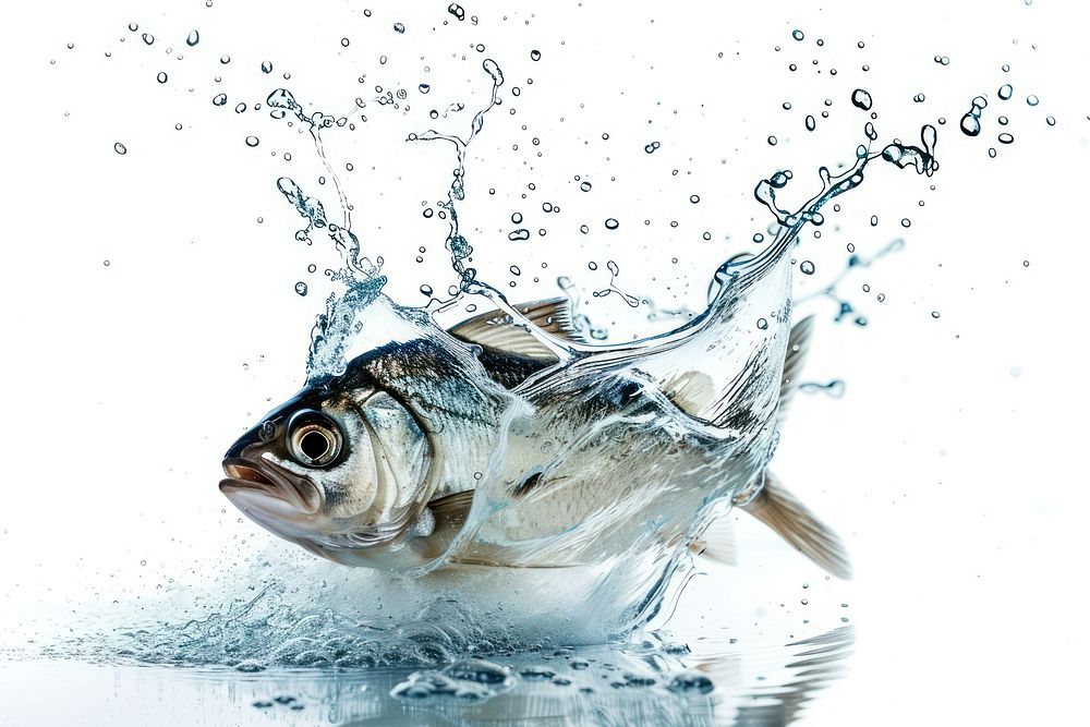 Water fish splash outdoors herring animal.