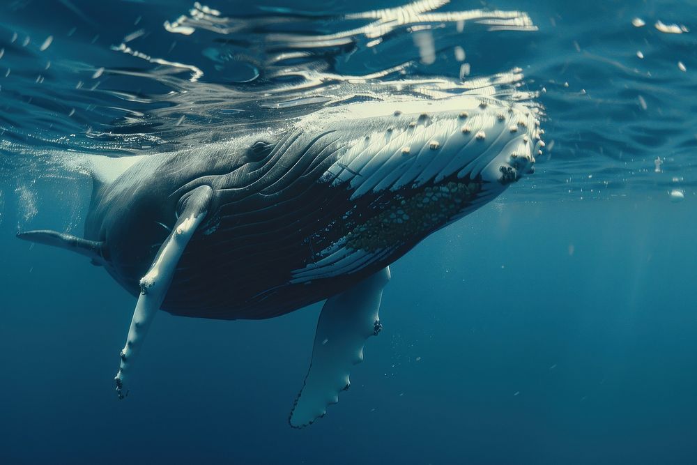 Whale underwater outdoors animal mammal.