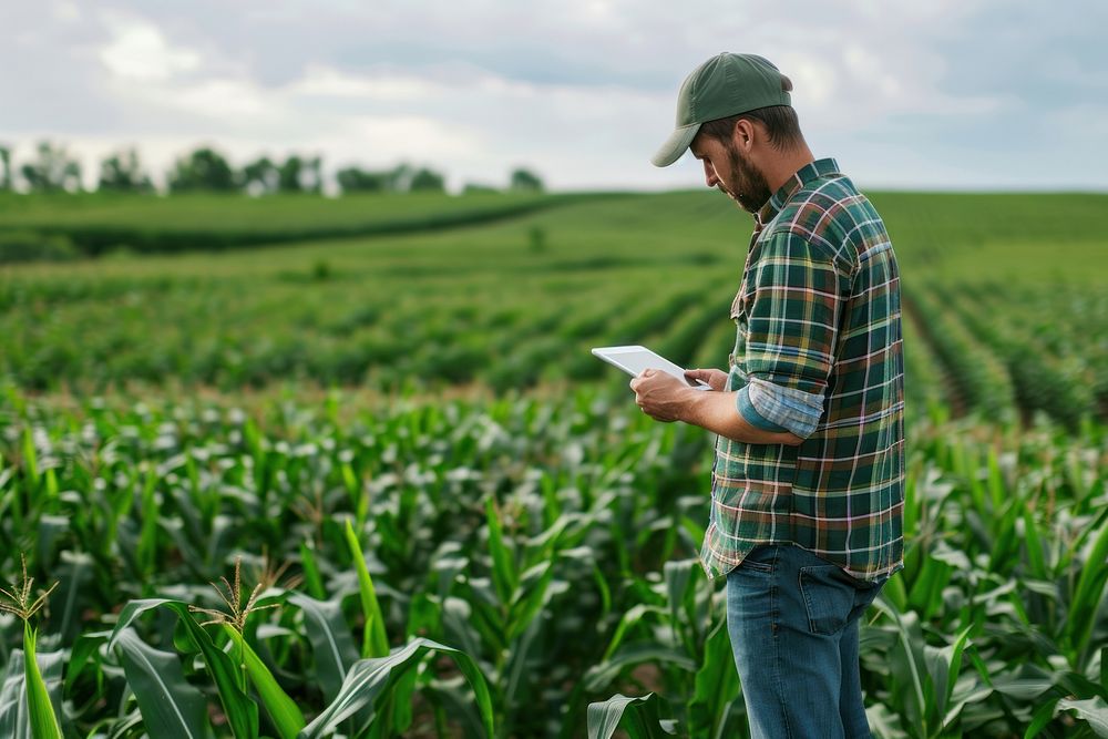 A modern farmer field agriculture countryside.