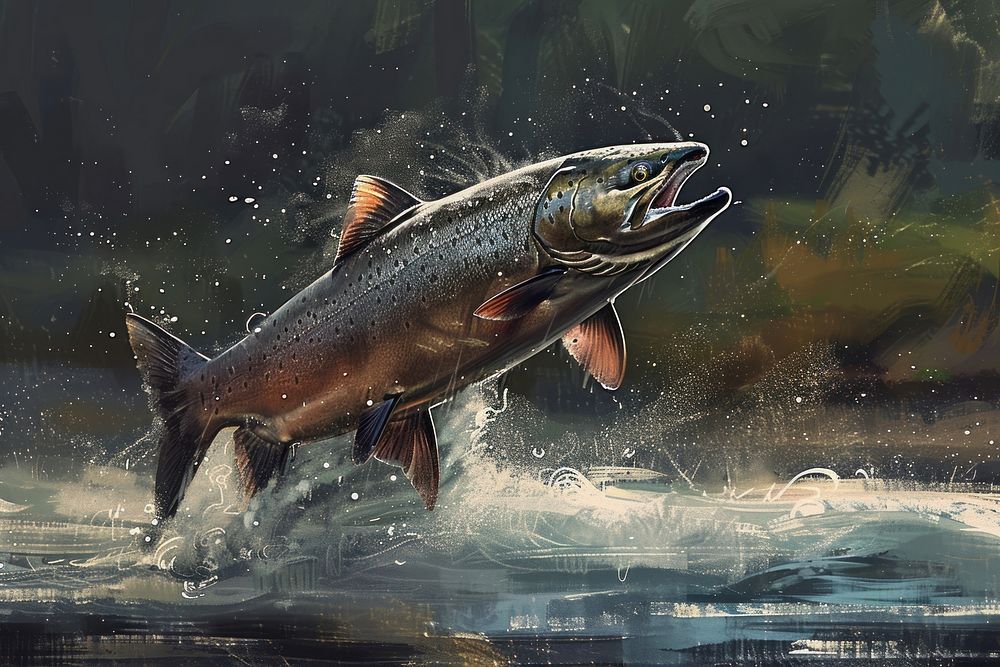 Salmon animal trout coho.