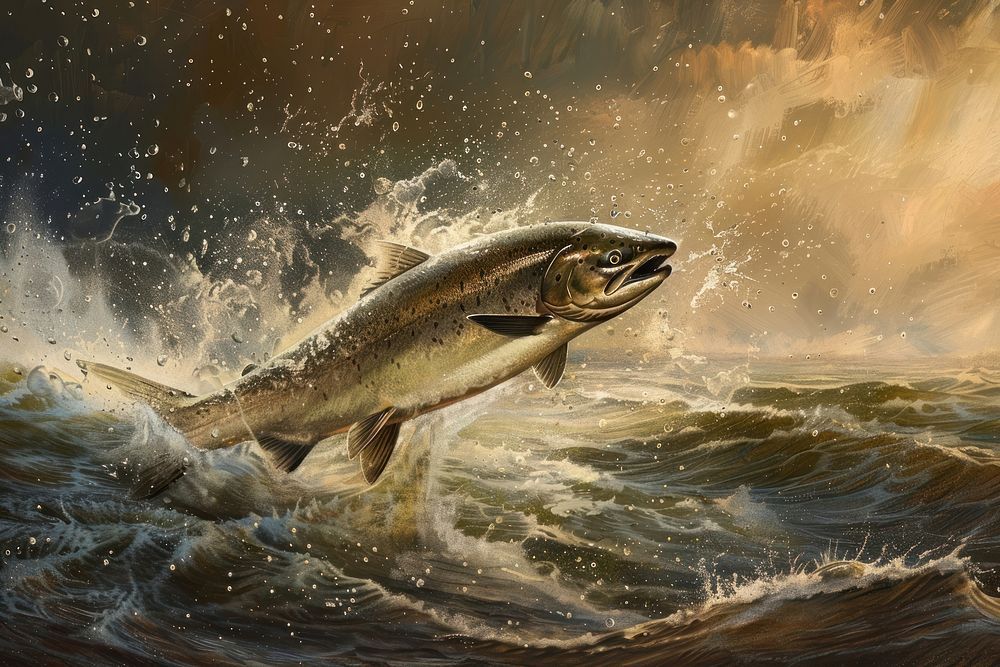 Salmon water animal trout.
