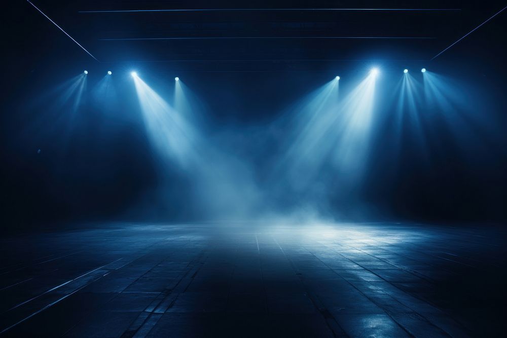 Illuminated stage spotlight concert lighting.