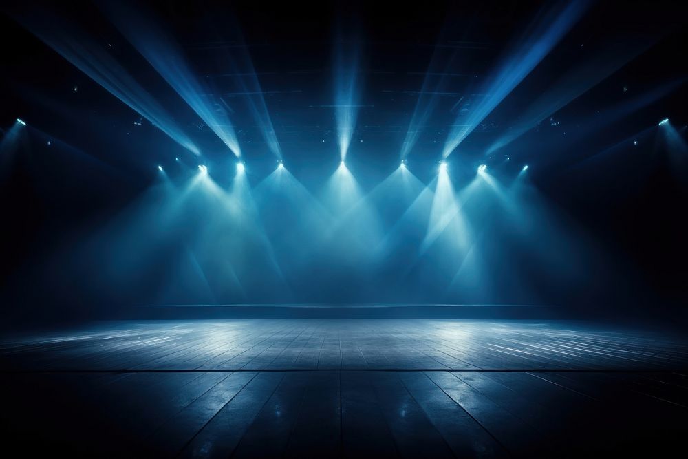 Illuminated stage spotlight concert lighting.