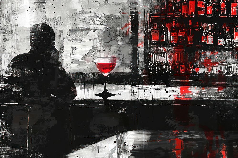 A drink in the bar painting art architecture.
