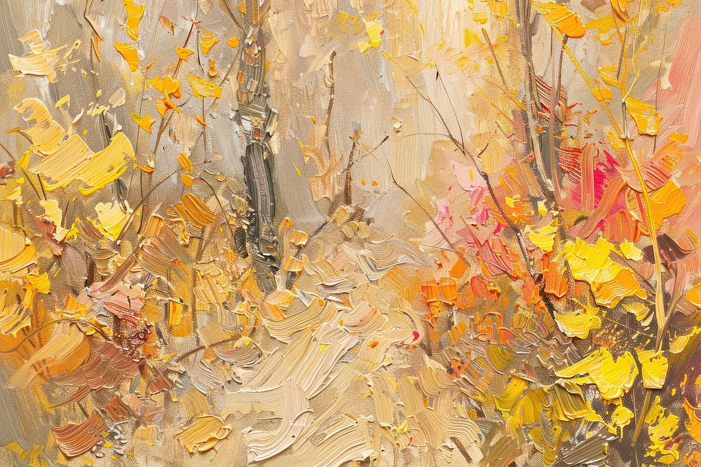 Impressionist autumn painting art chandelier.