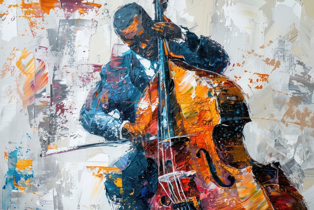 Jazz musician art person cello.