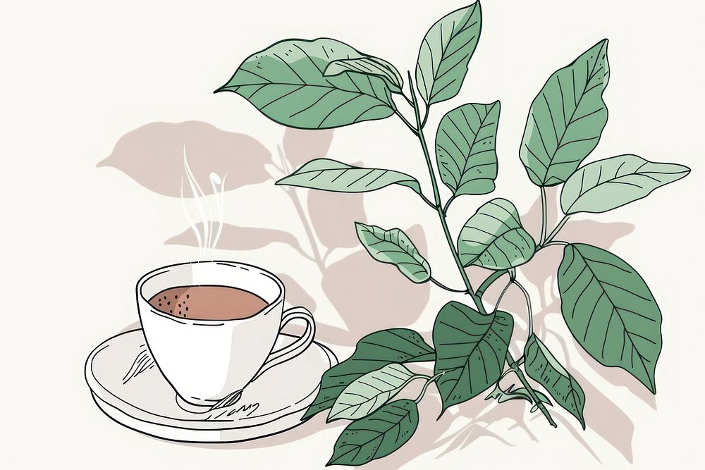 Coffee plant illustration art illustrated beverage.