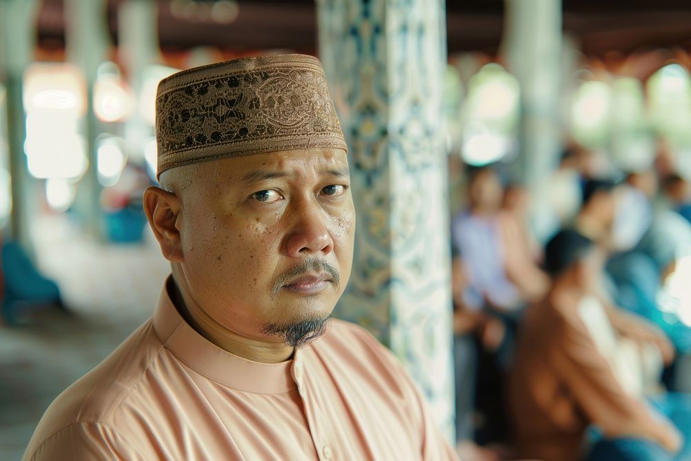 Malay muslim ramadhan in mosque photo photography portrait.