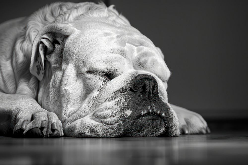 Bulldog sleeping pitbull animal canine.