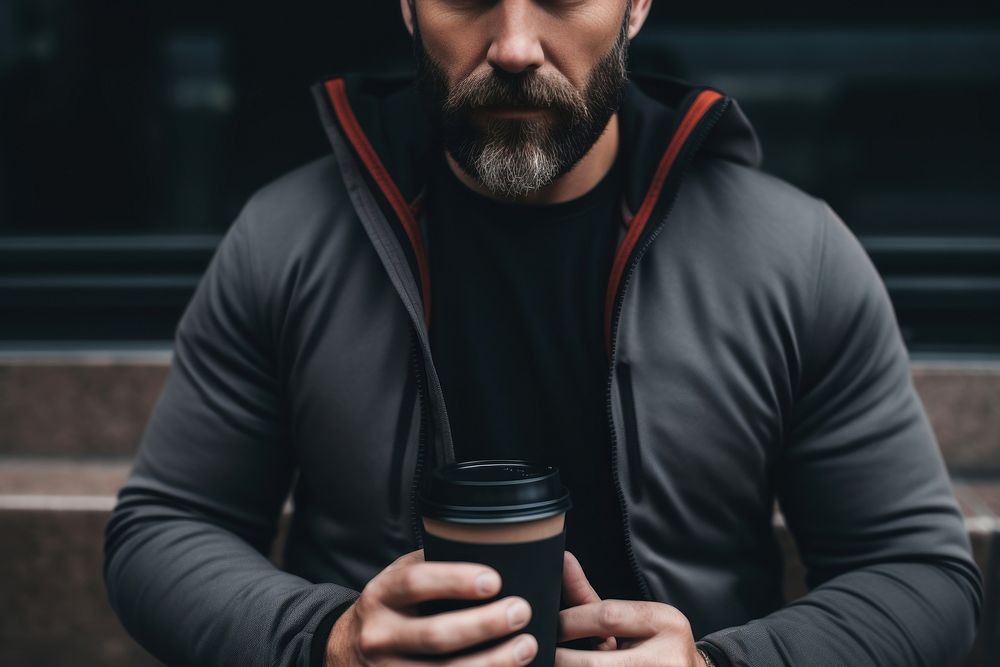 Guy holding a coffee mug photography clothing portrait.
