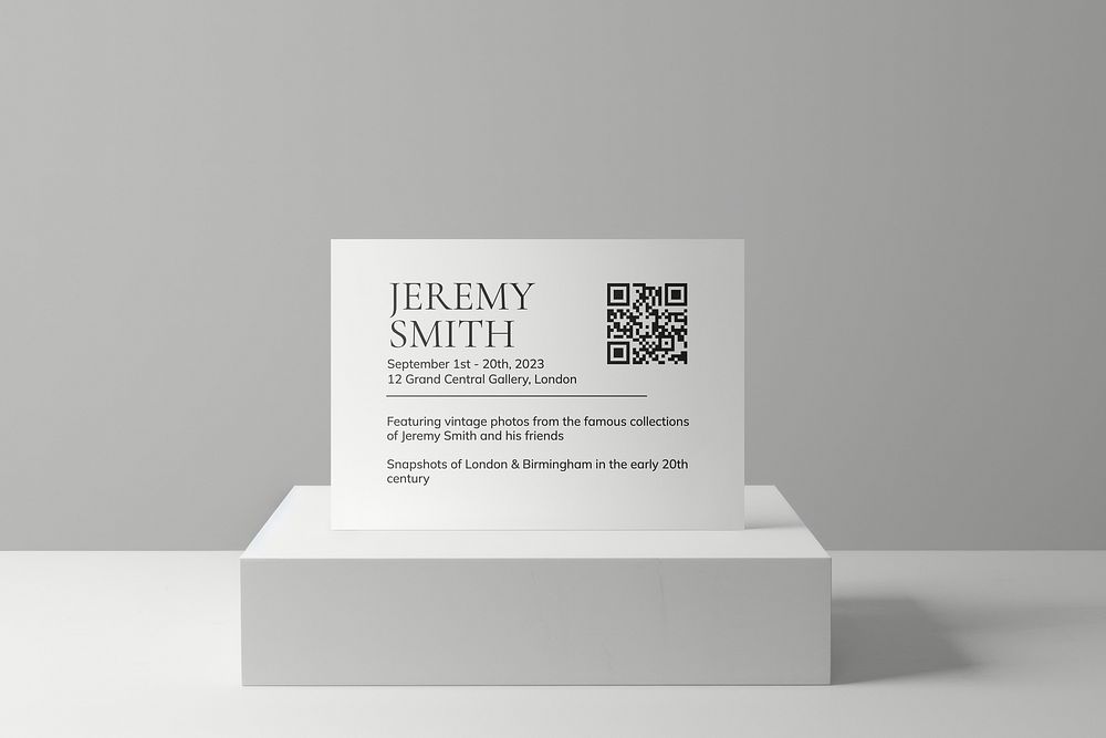 Professional white business card mockup psd