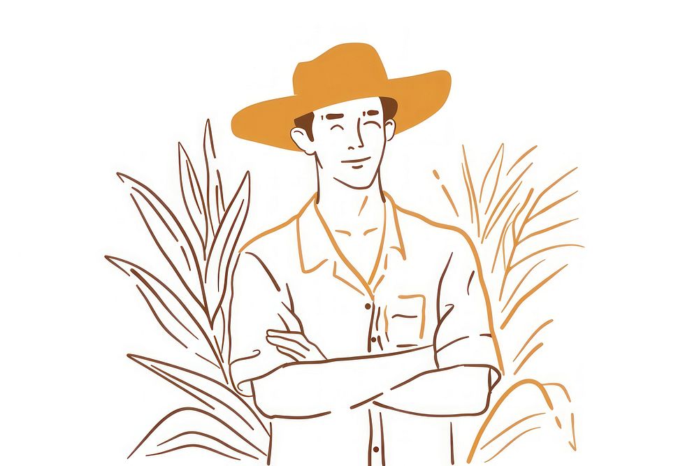Farmer illustration art illustrated clothing.