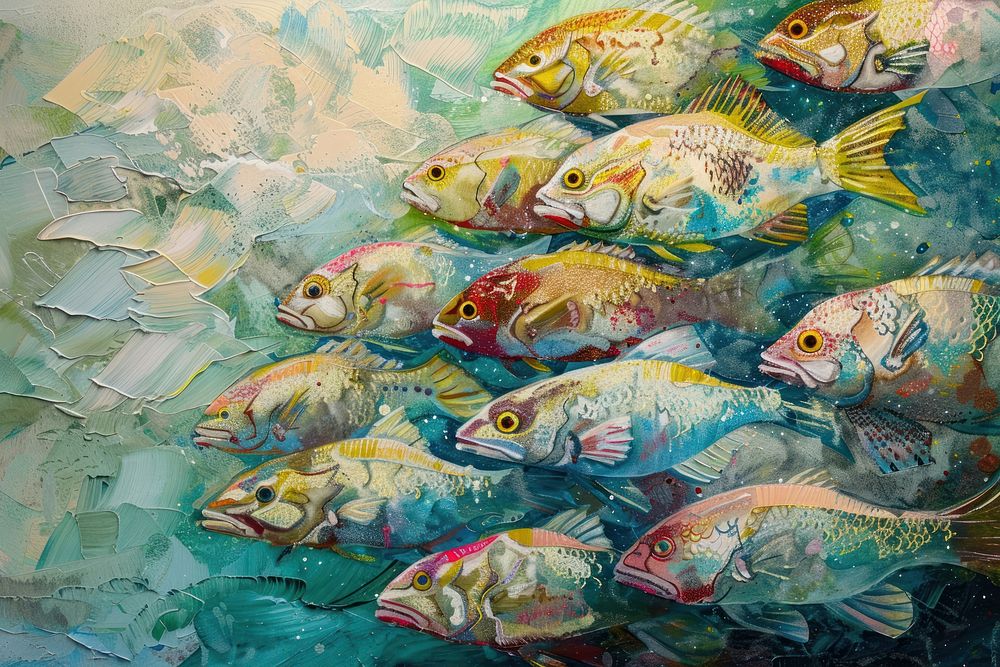 Fish fish painting aquatic.