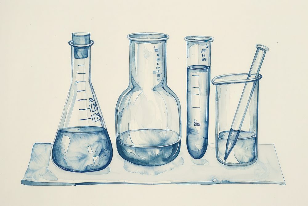 Painting bottle biotechnology biochemistry.