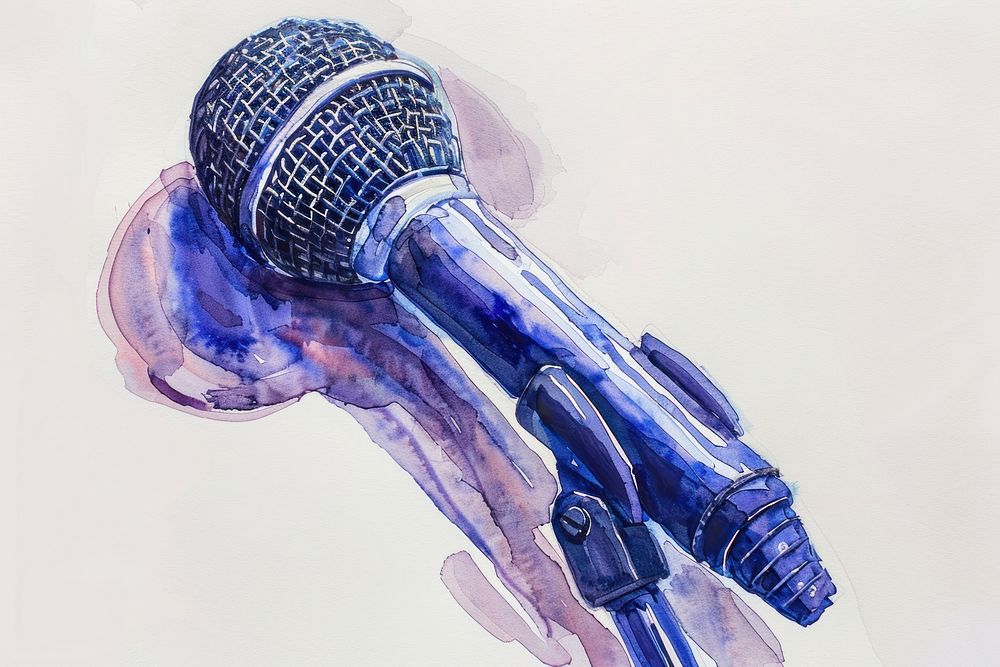 Ink painting Microphone handheld microphone creativity weaponry.