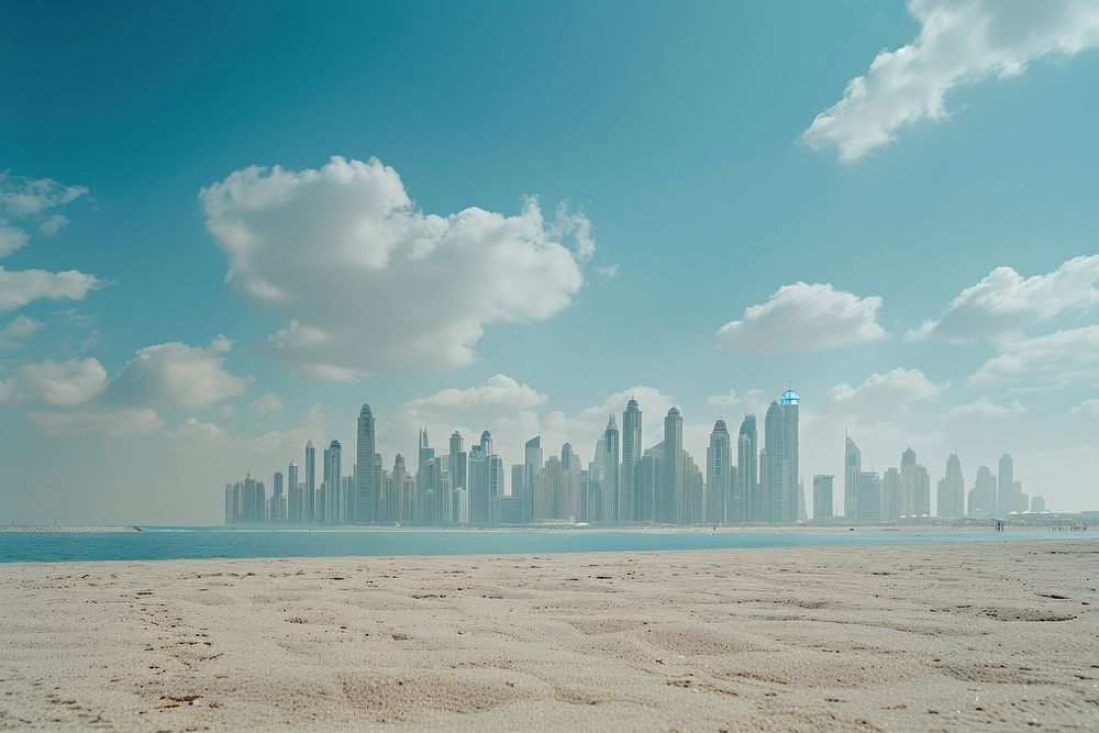 Dubai sky architecture landscape.